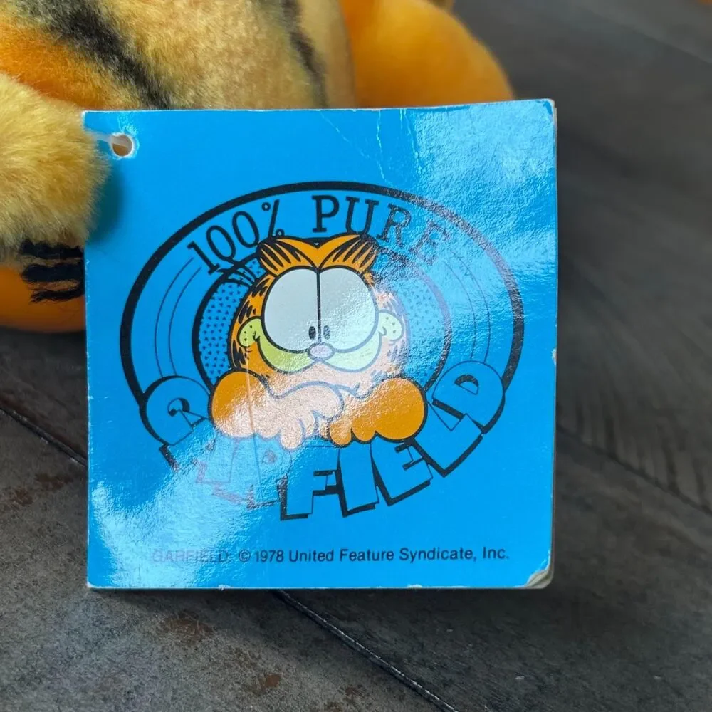 Garfield Vintage 1978 1981 With Crutch I Don't Need This Stuffed Plush W/ Tag